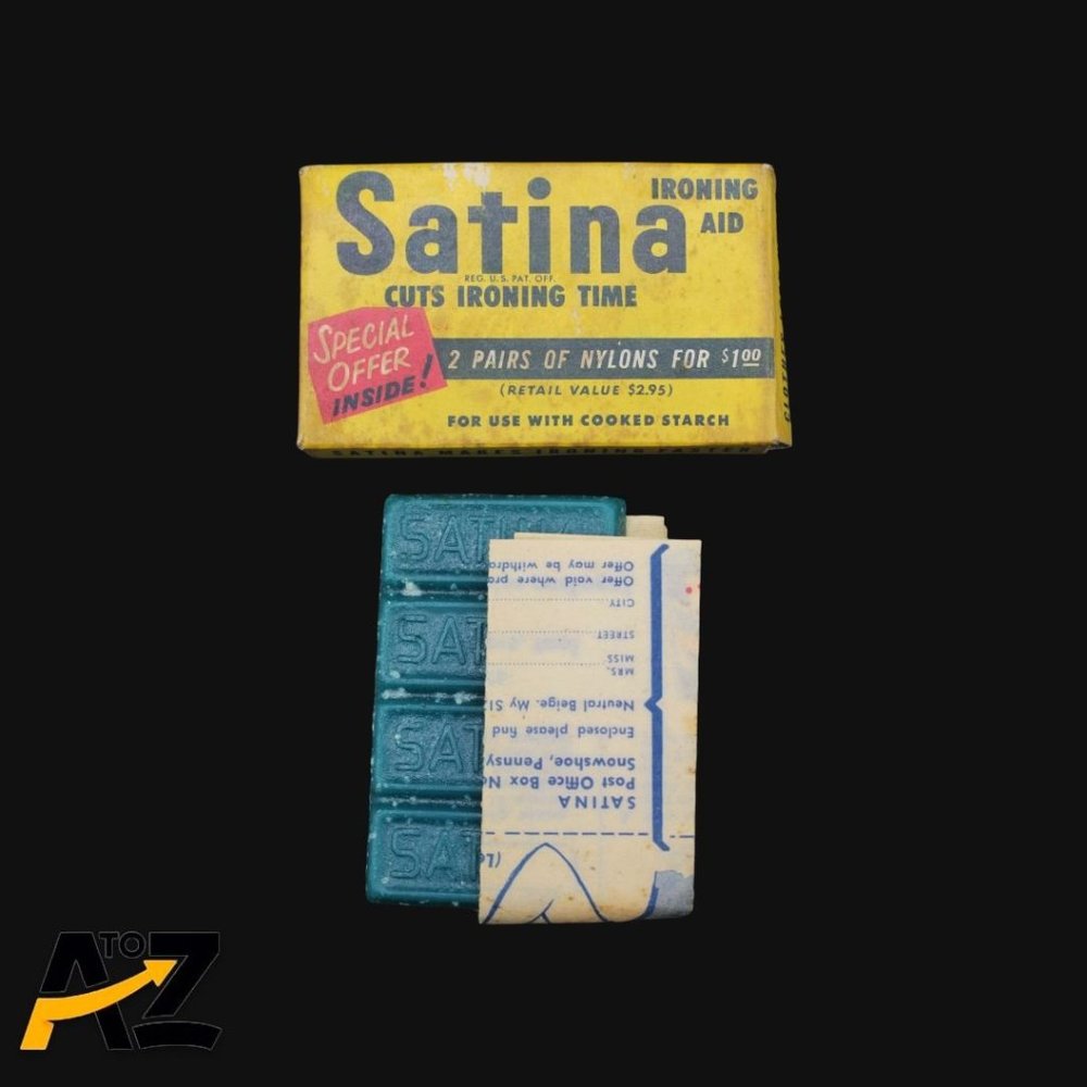 Vintage SATINA Iron Aid Product in Box - Makes Ironing Faster Easier 2 of 3